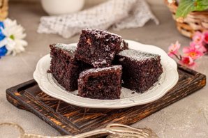 Шоколадно-банановый пирог "Брауни" Шоколадно-банановый пирог "Брауни"