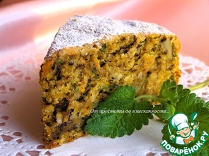 Мятный морковный пирог с грецкими орехами Мятный морковный пирог с грецкими орехами