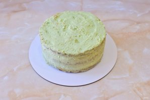 Фисташковый торт с малиной Фисташковый торт с малиной