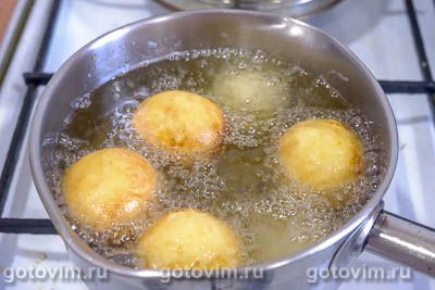 Творожные пончики с ванилью