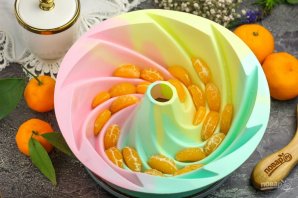Торт с мандаринами без выпечки Торт с мандаринами без выпечки