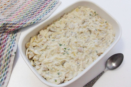 Картофель под жюльеном с курицей и грибами Картофель под жюльеном с курицей и грибами