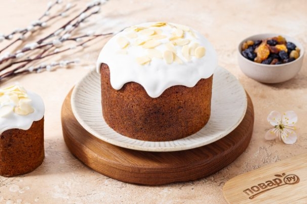 Кулич без дрожжей и яиц Кулич без дрожжей и яиц