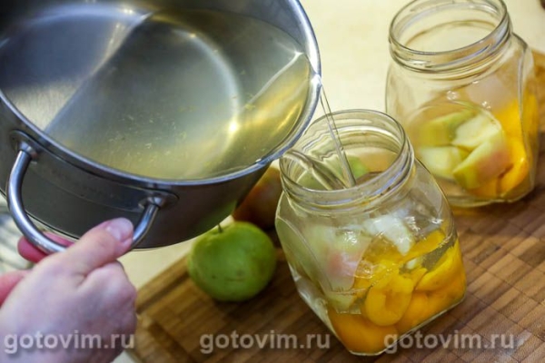 Компот из жёлтой алычи с яблоками на зиму Компот из жёлтой алычи с яблоками на зиму