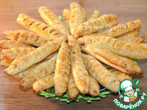 Булочки-трубочки с творогом и повидлом Булочки-трубочки с творогом и повидлом