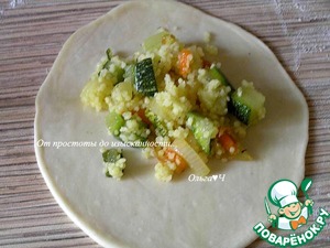 Постные чебуреки с кускусом и цукини Постные чебуреки с кускусом и цукини