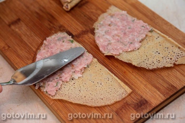 Блины-треугольники с начинкой