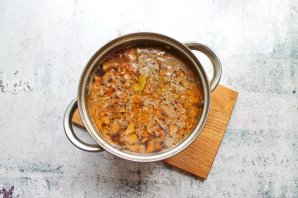 Суп с индейкой, лисичками и чечевицей Суп с индейкой, лисичками и чечевицей