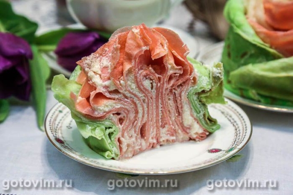 Блинный торт «Роза» с заварным кремом