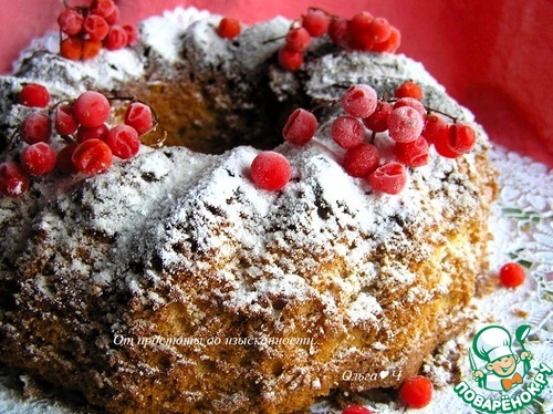 Миндальный кекс с брусникой