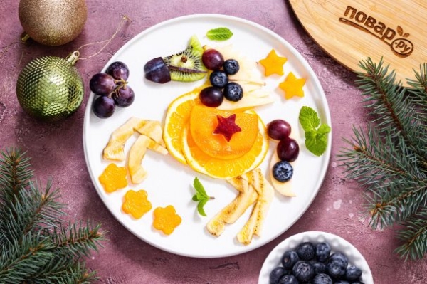 Фруктовая нарезка на год Лошади Фруктовая нарезка на год Лошади