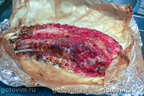 Свиная грудинка, запеченная с глазурью из смородины с апельсином Свиная грудинка, запеченная с глазурью из смородины с апельсином