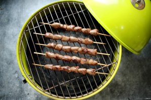 Сердечки куриные на мангале Сердечки куриные на мангале