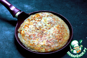 Безглютеновая лепешка с мясом и сыром