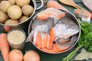 Уха на костре из лосося Уха на костре из лосося