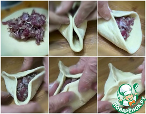 Самса слоеная и хрустящая. Мясо и картошка