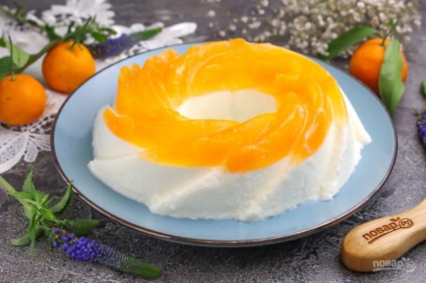 Торт с мандаринами без выпечки Торт с мандаринами без выпечки