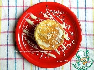 Творожные панкейки с кокосовой стружкой