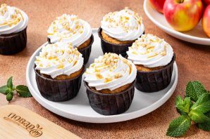 Маффины с яблоками Маффины с яблоками