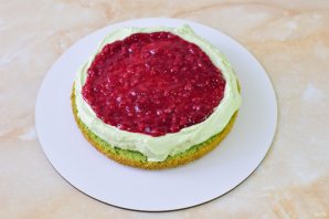 Фисташковый торт с малиной Фисташковый торт с малиной