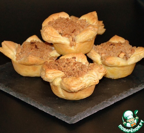 Слойки с яблоками и миндалем Слойки с яблоками и миндалем