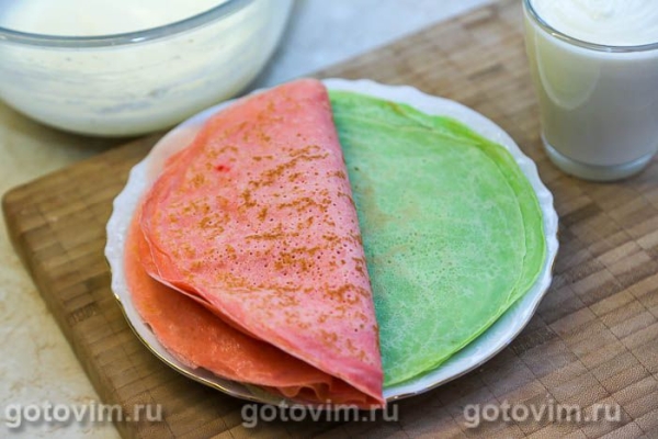 Блинный торт «Роза» с заварным кремом