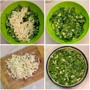 Песочный пирог со щавелем и ревенем Песочный пирог со щавелем и ревенем