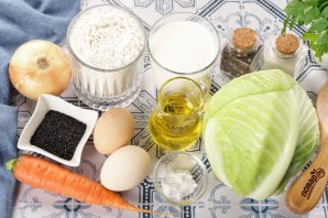 Заливной пирог с капустой на кефире Заливной пирог с капустой на кефире