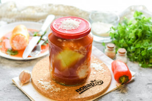 Перец фаршированный рисом на зиму Перец фаршированный рисом на зиму