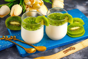Панна-котта с киви Панна-котта с киви
