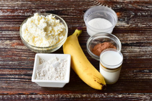 Творожно-шоколадный десерт с бананом Творожно-шоколадный десерт с бананом