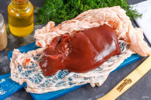 Печень в жировой сетке