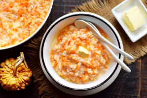 Каша с тыквой в микроволновке Каша с тыквой в микроволновке