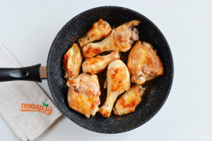 Вкусная жареная курица Вкусная жареная курица