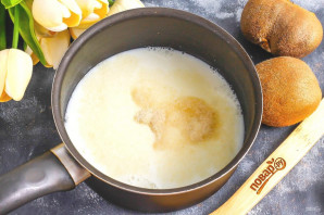 Панна-котта с киви Панна-котта с киви