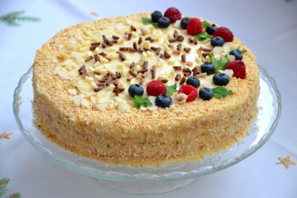 Торт "Молочная девочка" с заварным кремом Торт "Молочная девочка" с заварным кремом