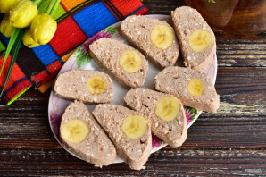 Творожно-шоколадный десерт с бананом Творожно-шоколадный десерт с бананом