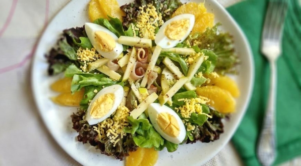 Салат с апельсином и яйцом, пошаговый рецепт с фото Салат с апельсином и яйцом, пошаговый рецепт с фото