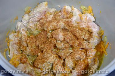 Свинина с картофелем, тушённая в сливках в мультиварке Свинина с картофелем, тушённая в сливках в мультиварке