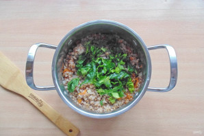 Гречка со шпинатом