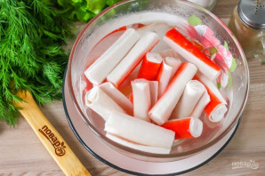 Фаршированные крабовые палочки Фаршированные крабовые палочки