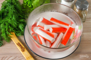 Фаршированные крабовые палочки Фаршированные крабовые палочки