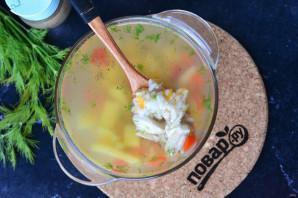 Диетический суп с рисом Диетический суп с рисом