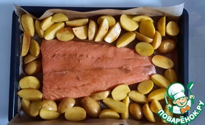 Нежное филе лосося с топпингом из авокадо Нежное филе лосося с топпингом из авокадо