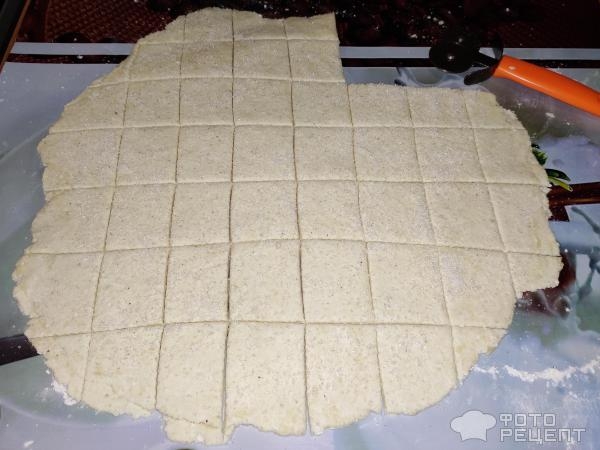 Рецепт: Печенье с творогом - Слоистое. Рецепт: Печенье с творогом - Слоистое.