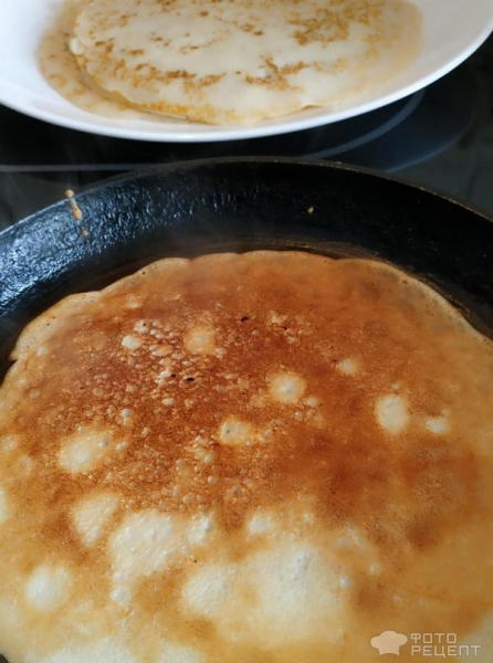 Рецепт: Пирог из блинных рулетов - с куриной печенью Рецепт: Пирог из блинных рулетов - с куриной печенью