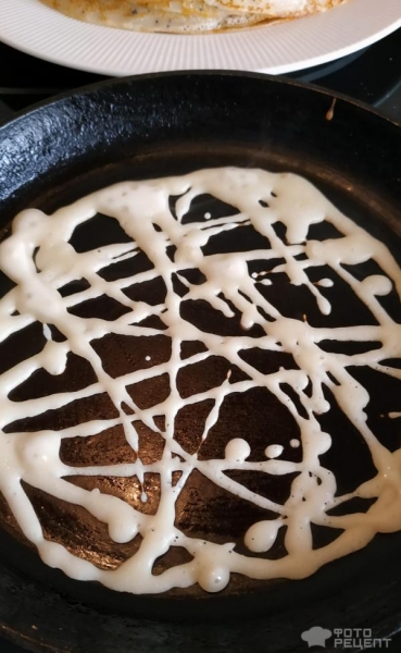 Рецепт: Пирог из блинных рулетов - с куриной печенью Рецепт: Пирог из блинных рулетов - с куриной печенью