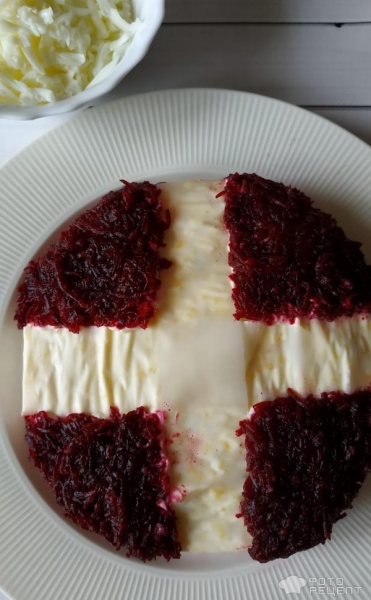 Рецепт: Салат "Генеральский" - в праздничном оформлении Рецепт: Салат "Генеральский" - в праздничном оформлении