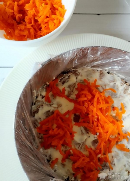 Рецепт: Салат "Генеральский" - в праздничном оформлении Рецепт: Салат "Генеральский" - в праздничном оформлении