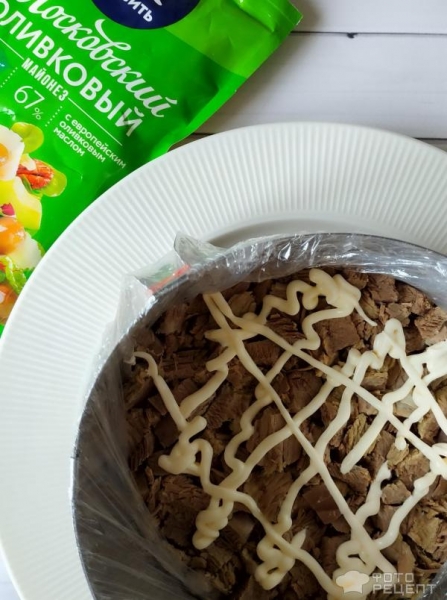 Рецепт: Салат "Генеральский" - в праздничном оформлении Рецепт: Салат "Генеральский" - в праздничном оформлении